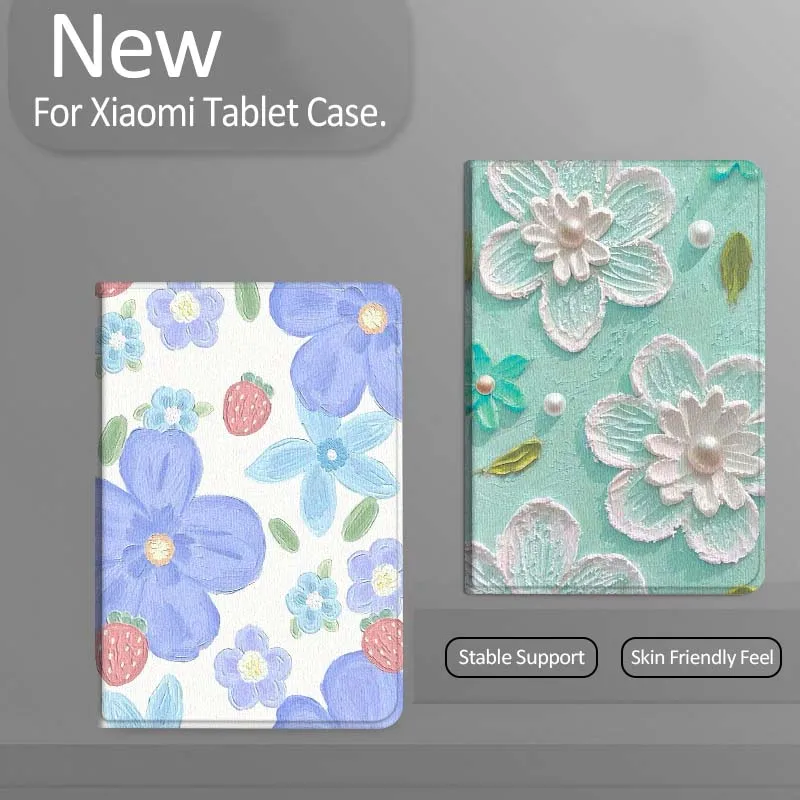 

Luxury Colorful Flowers For Xiaomi Redmi Mi Pad 4 5 6 7 8 K SE Mini Pro Plus Max 10.1 11.2 inch Tablet Case