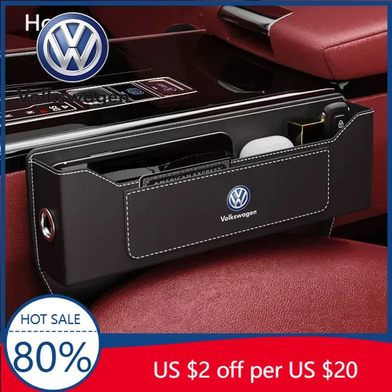 

Многофункциональный органайзер-ящик для хранения в щель сиденья с USB-зарядкой для автомобилей Volkswagen (VW) Amarok, Tiguan, Polo, Jetta, GTI, Golf, Passat