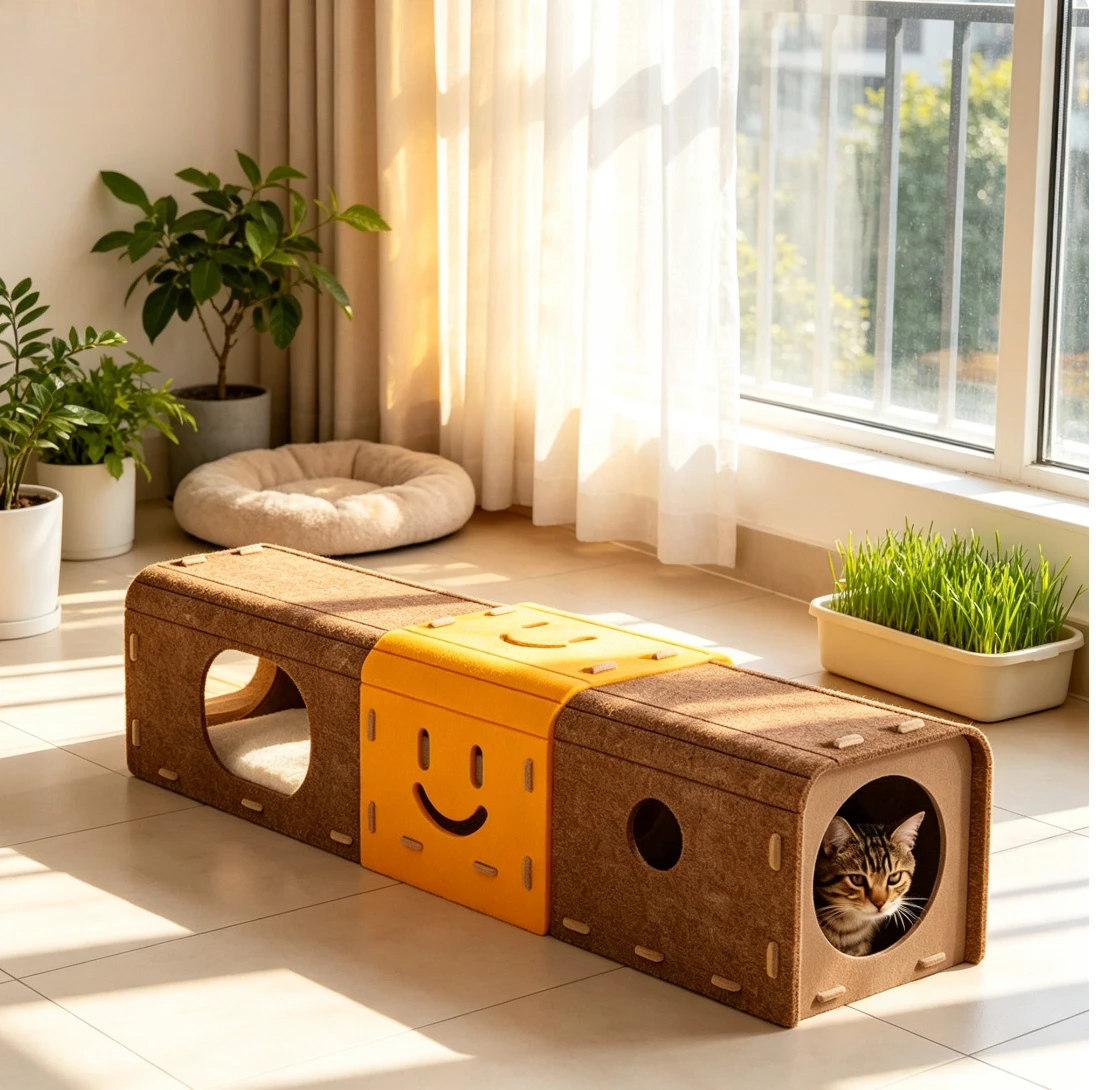 Tunnel Cat House Cat Sofa Cat Scratch Splicing Collision Avoidance House Integrated Wear-resistant and Anti Fall Pet Nest