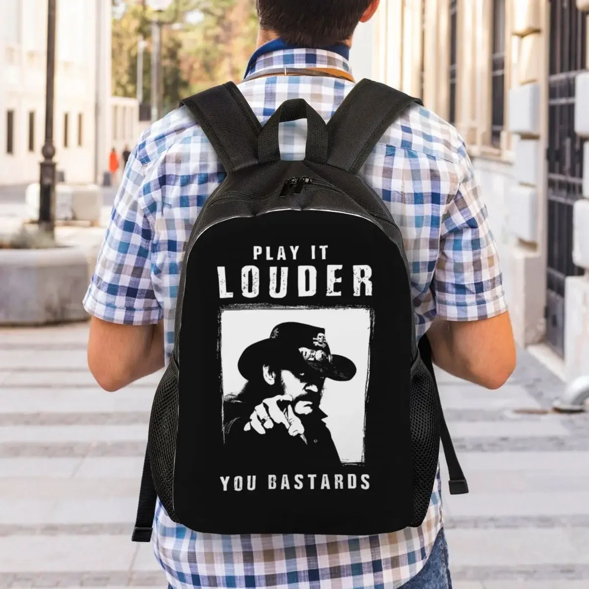 대학 학교 가방을위한 맞춤형 록 스타 Lemmyes 배낭 여성 남성 패션 Bookbag