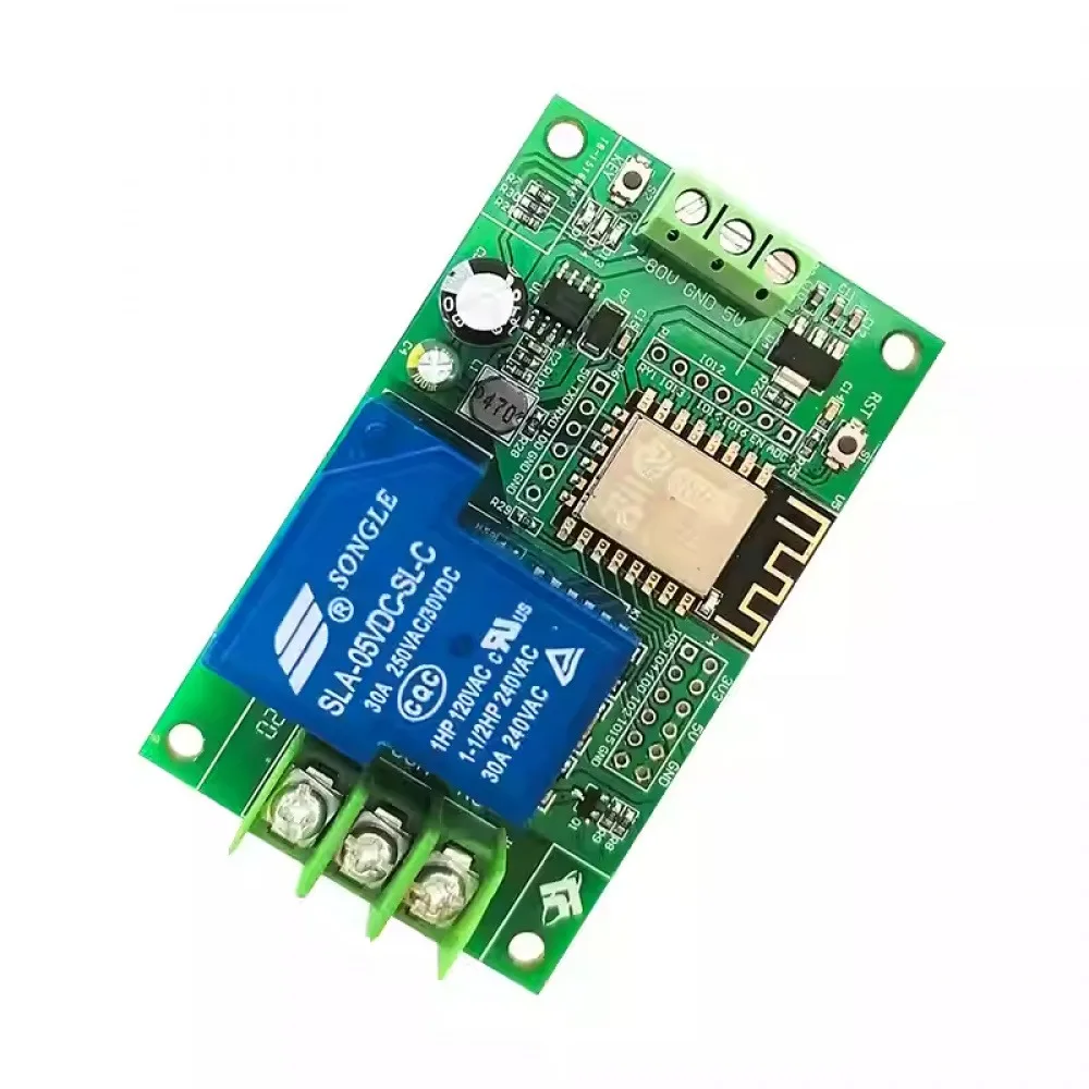 DC7-80/5V Power Supply ESP8266 Single 30A Relay Development Board is Equipped with ESP-12F WiFi Module