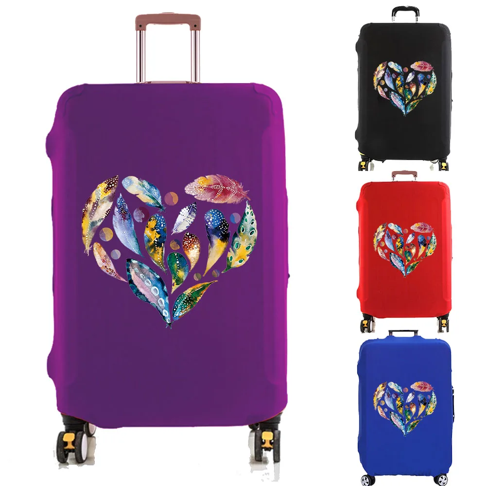 

Pink Flower Heart Luggage Cover Suitcase Protector New Thicker Elastic Dust Cover for 18-32 Inch Trolley Case Travel Accessories