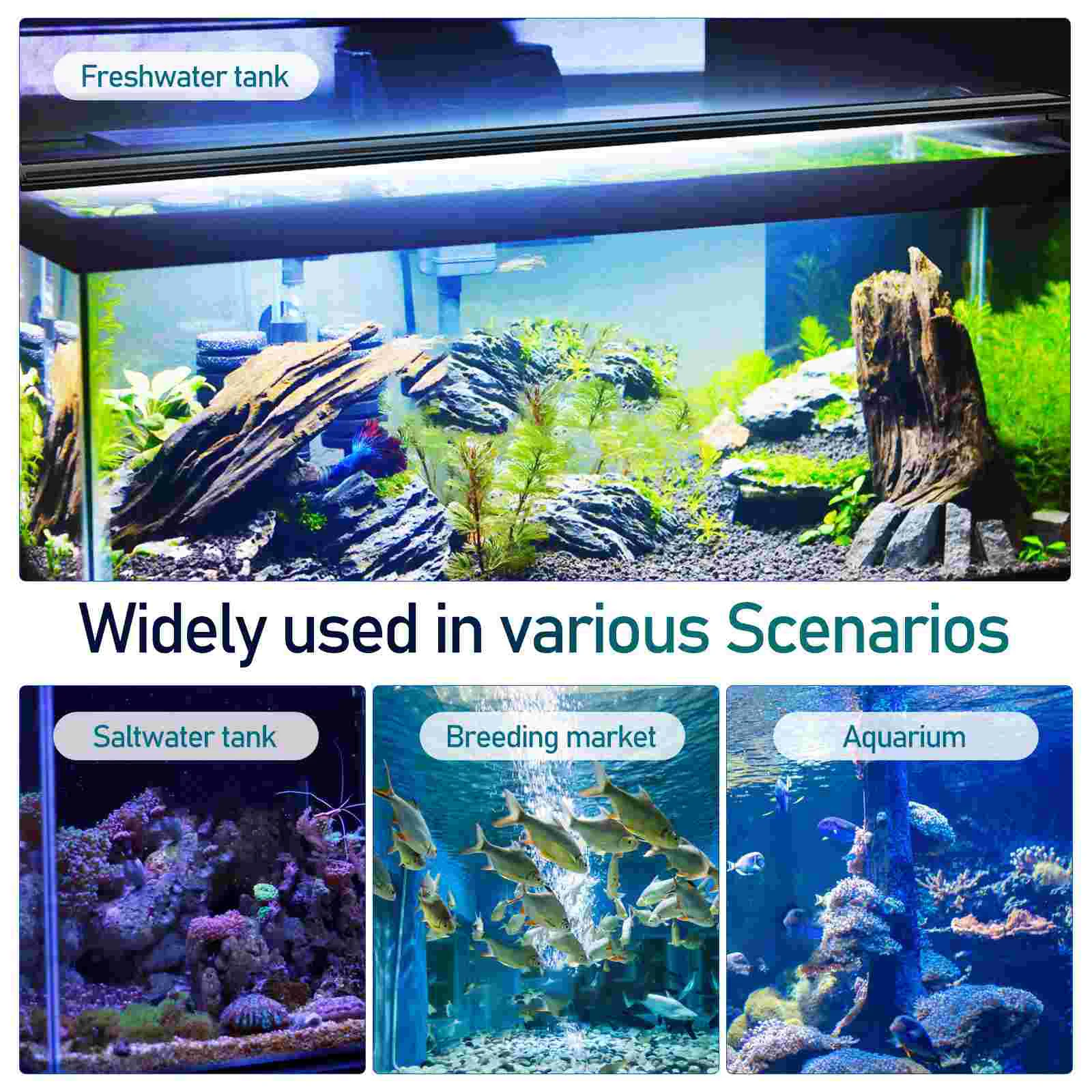 Full Spectrum Fish Tank Light Lighting Household Illumination Planting Aquarium with Timer