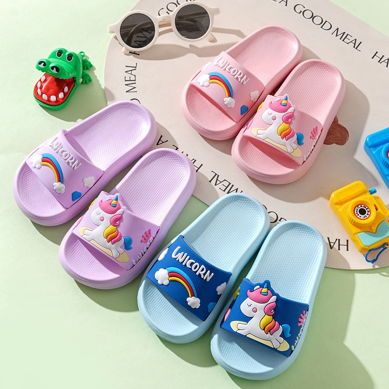 Fashion Soft Kids Slippers for Girls Shoes Summer Funny Toddler Girl Slippers 2 to 3 4 5 6 7 8 9 Years Waterproof Shoes Designer