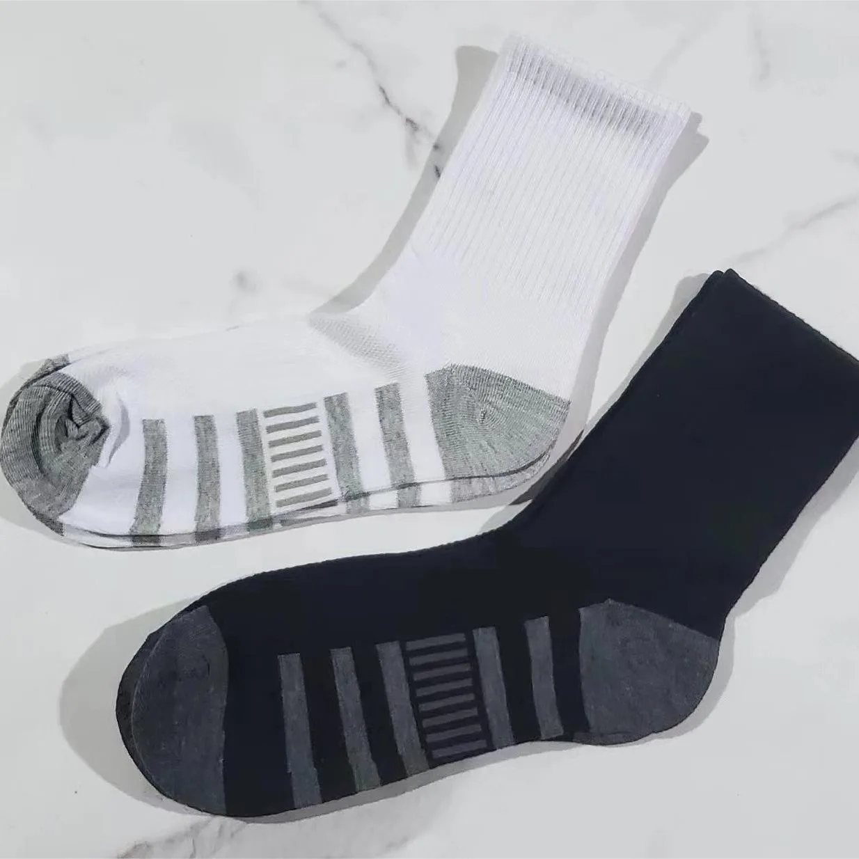 6/12 Pairs Mid-Length Socks Spring and Summer Factory Direct Sales 2024 New Sports Socks Comfortable Breathable Basketball Socks