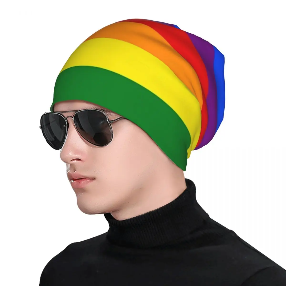 

Гей-прайд Радужный флаг Skullies шапки шапки теплая осенне-зимняя уличная шапка вязаные шапки для взрослых унисекс