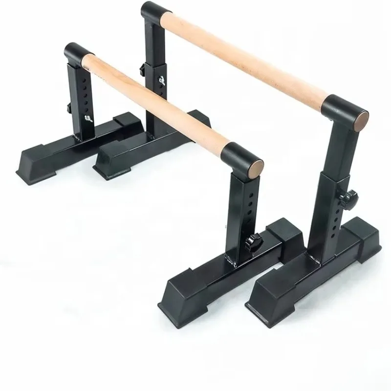 Portable Wooden Parallel Bar Rack Multi-Function Fitness Gear For Home Training