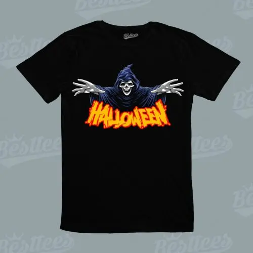 Halloween Pumpkin The Reaper Magic Dark October Horror T-Shirt