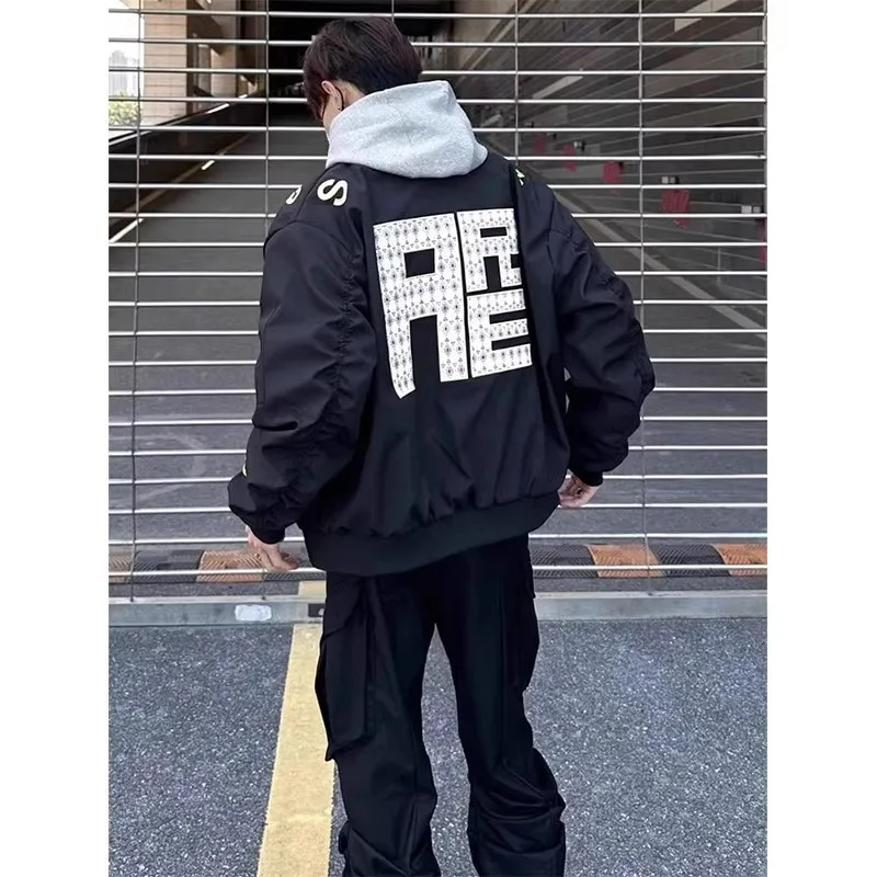 

Cleanfit Pilot Jaet Men's American Sle Spring Autumn Loose Fit Outerwear Faion Urban Youth Daily Wear Zipper Closure