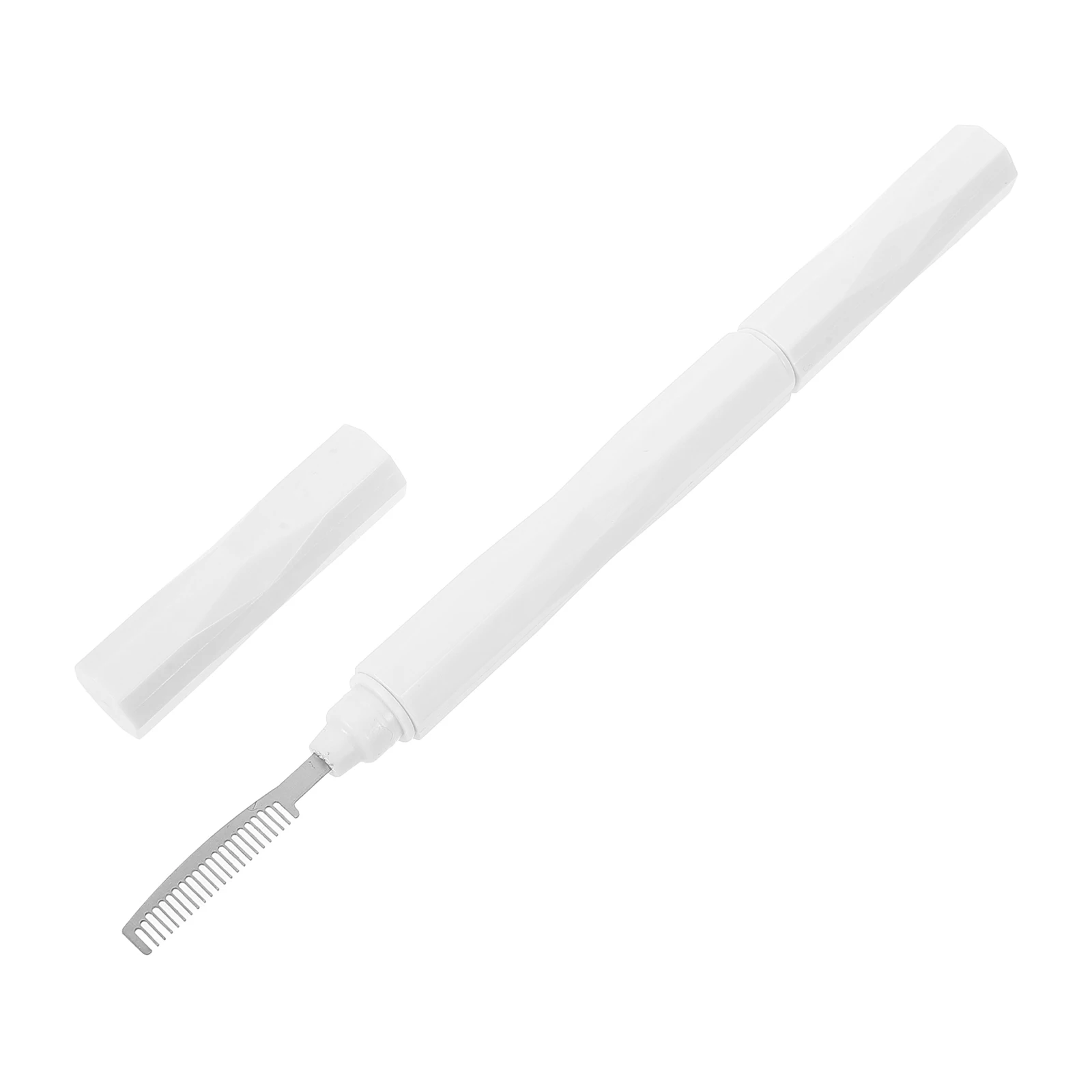 Peine para cejas, cepillo para pestañas, herramienta de maquillaje de dientes finos de doble punta, plástico clásico, duradero, cerdas suaves, almacenamiento de viaje