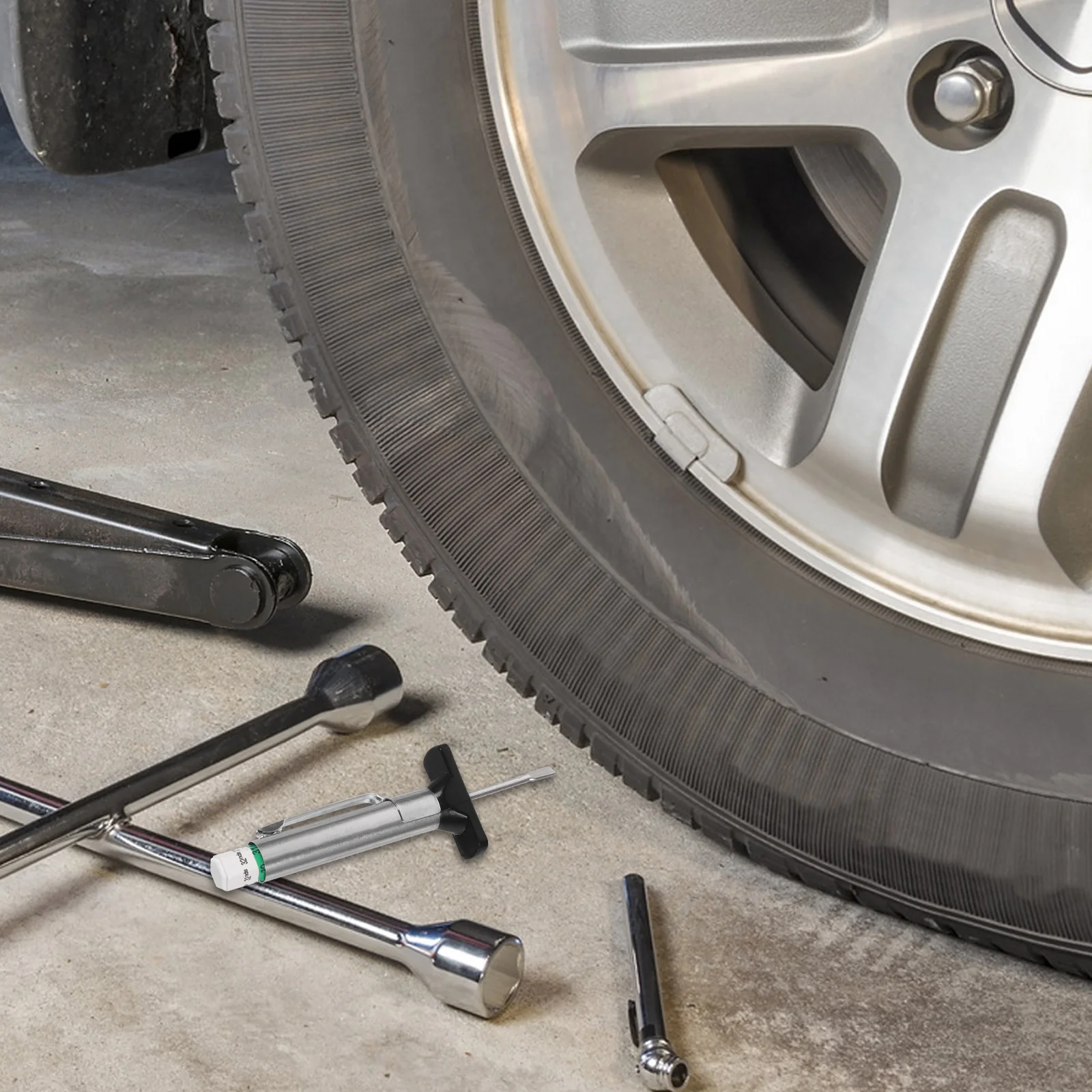 

10pcs Tire Car Tyre Tire Tread Depth Gauge Depth Gauge 0-25mm Measuring Tool for Car Stainless Steel Plastic Wear Ruler