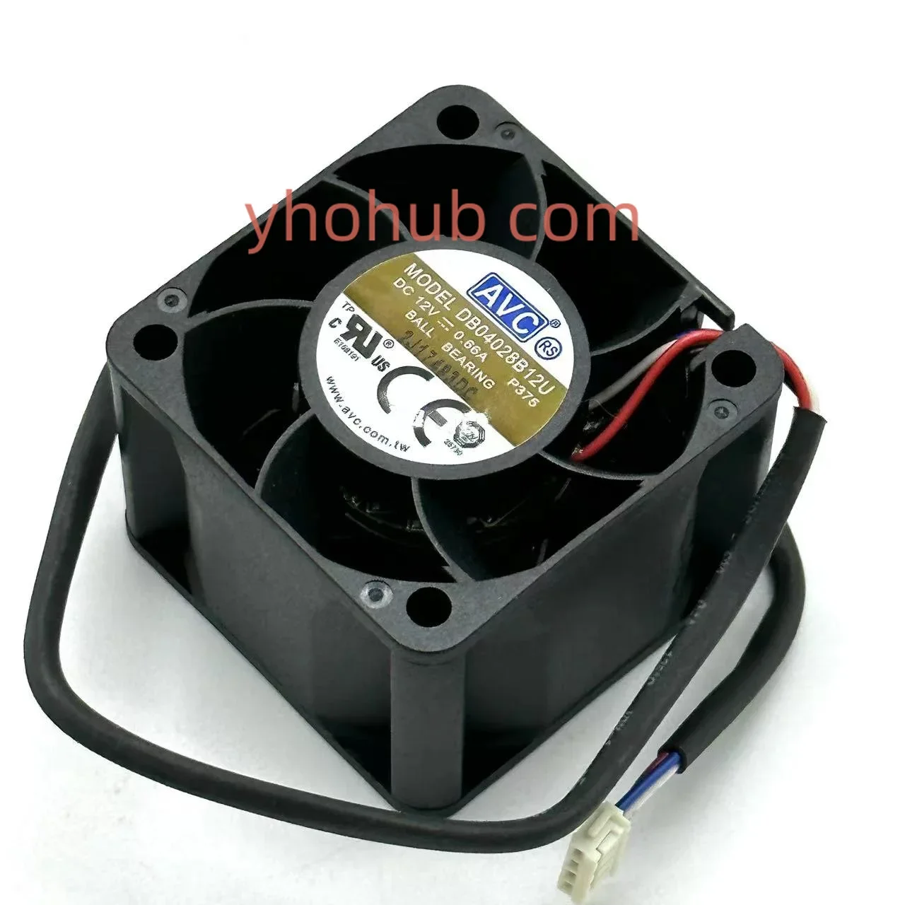 AVC DB04028B12U P375 DC 12V 0.66A 40x40x28mm 4-Wire Server Cooling Fan