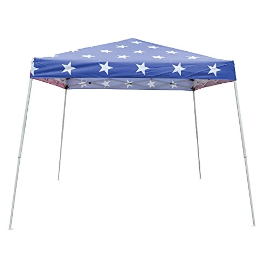 10x10 Slant Leg Pop up Canopy Tent Stars and Stripes-No Sidewall