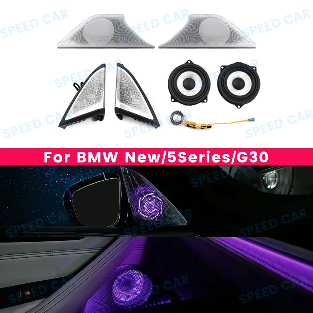 

LED Speaker Cover Lamp For BMW G30 New 5 Series 11 Colour Car RGB Tweeter Midrange HiFi Music Stereo Horn Ambient Light Decorate