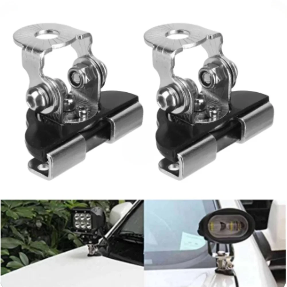 Car Headlight Holder LED Flood Lights Clamp Spotlight Stand Bar Bracket Off Road 4x4 Auto Accessories for Boat Marine Universal