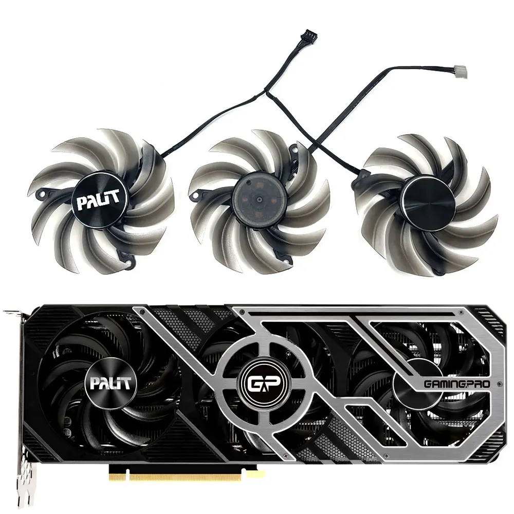 

Новый оригинальный 1 комплект RTX 3080 вентилятор для графического процессора GamingPro, для Palit RTX 3060Ti, 3070, 3070Ti, 3080, 3080Ti, 3090 охлаждающий вентилятор для видеокарты GamingPro