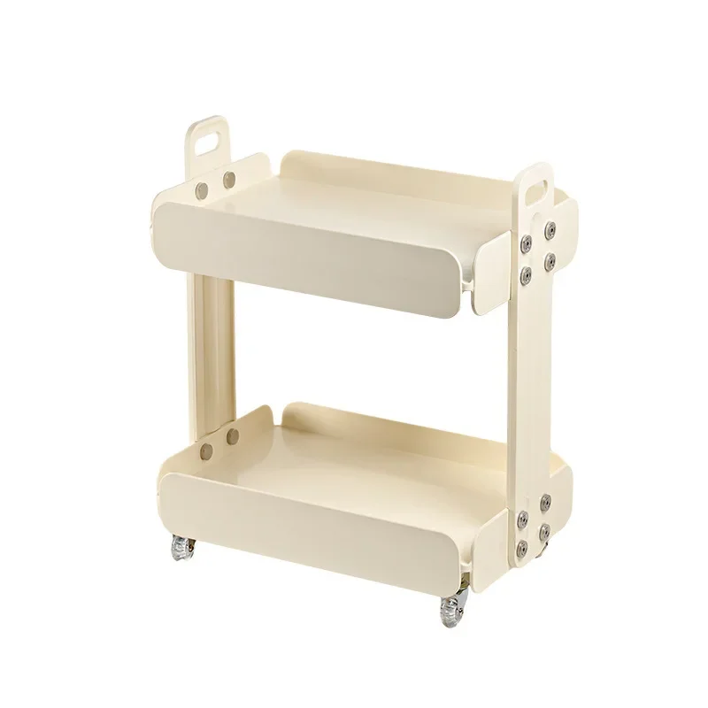 

Nordic style home living room movable trolley coffee table transparent acrylic with wheels Internet celebrity rack edge table
