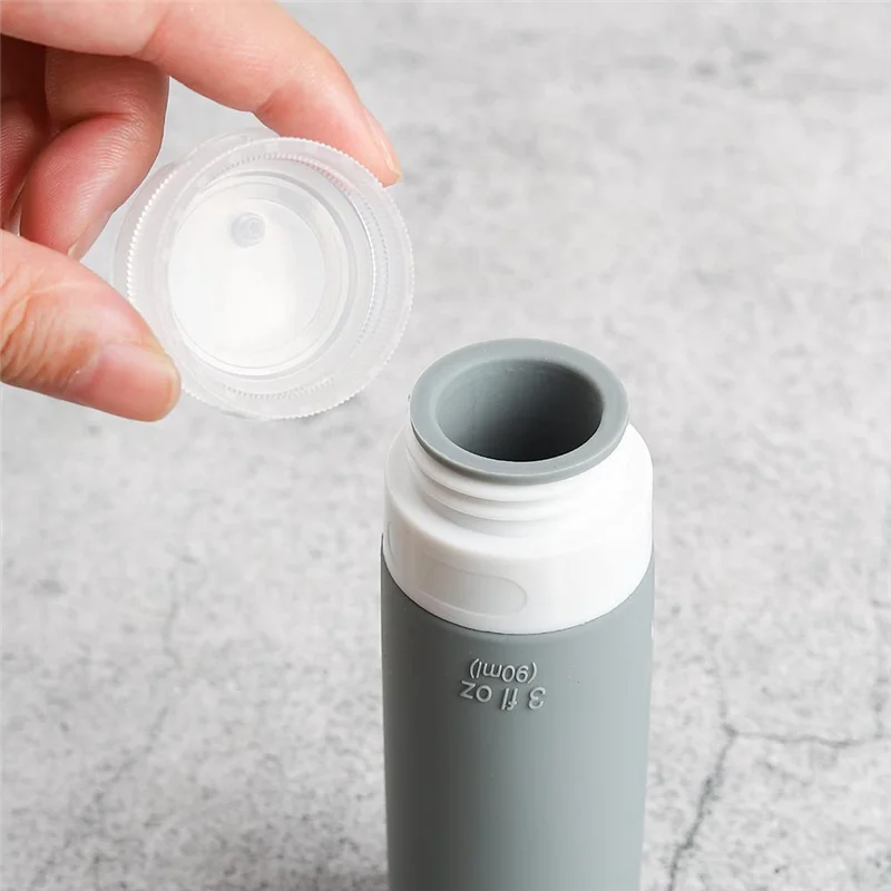 ABAE-Companion de viaje esencial: juego de botellas de silicona a prueba de fugas de 17 piezas para baño, acondicionador y más artículos de tocador