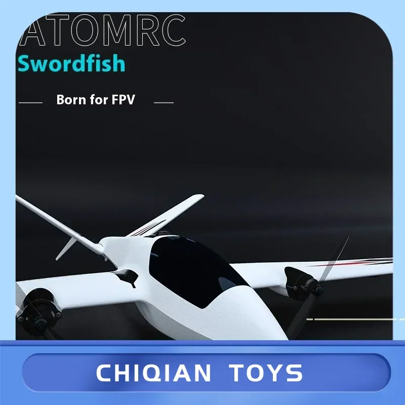 Atomrc модель FPV с фиксированным крылом, рыба-меч, двойной двигатель, V-образный хвост, самолет с дистанционным управлением, игрушка для путешественников на большие расстояния для детей