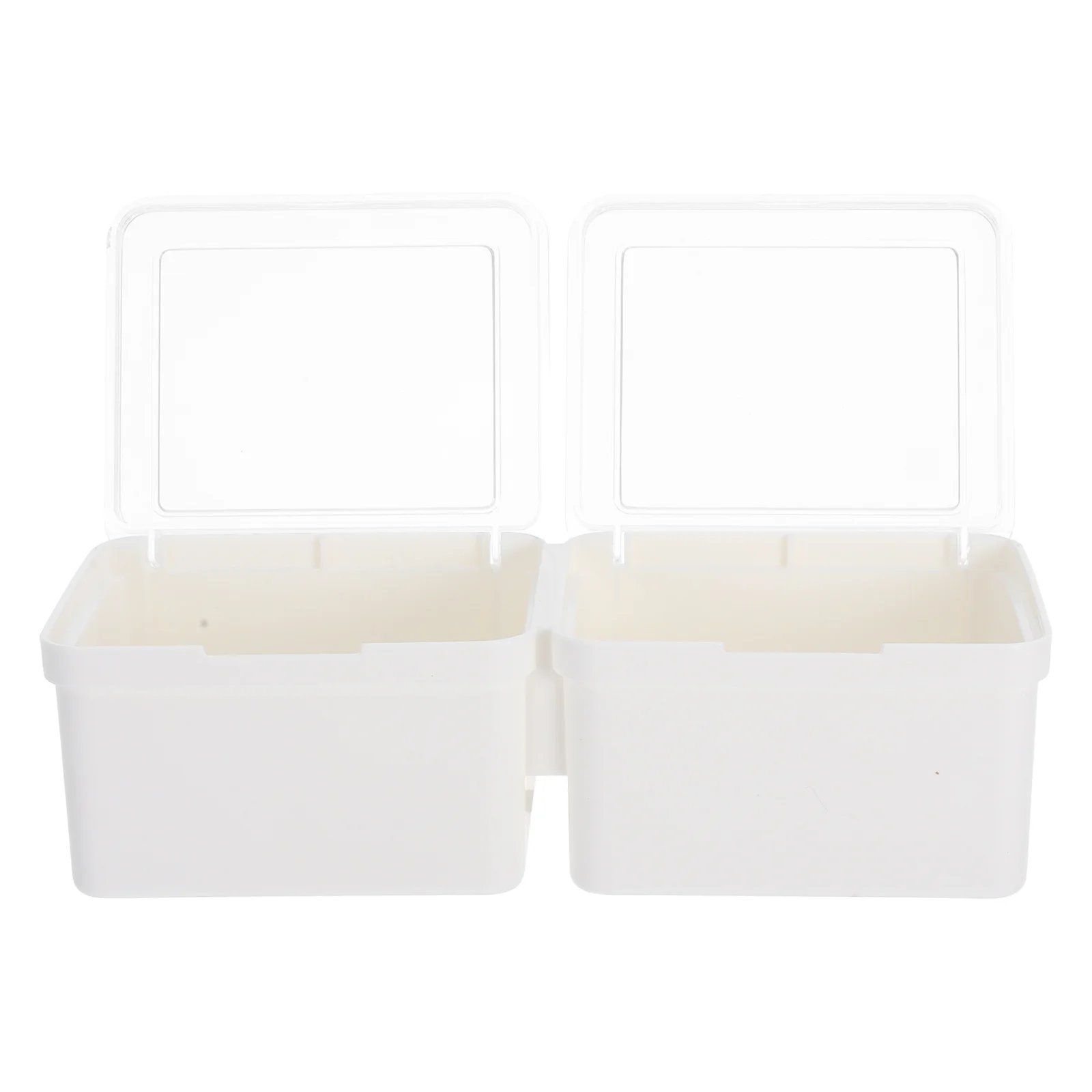 

Compact Laundry Bead Container Double Compartment Design Clear Lid Scent Booster Holder Laundry Room Storage Organizer