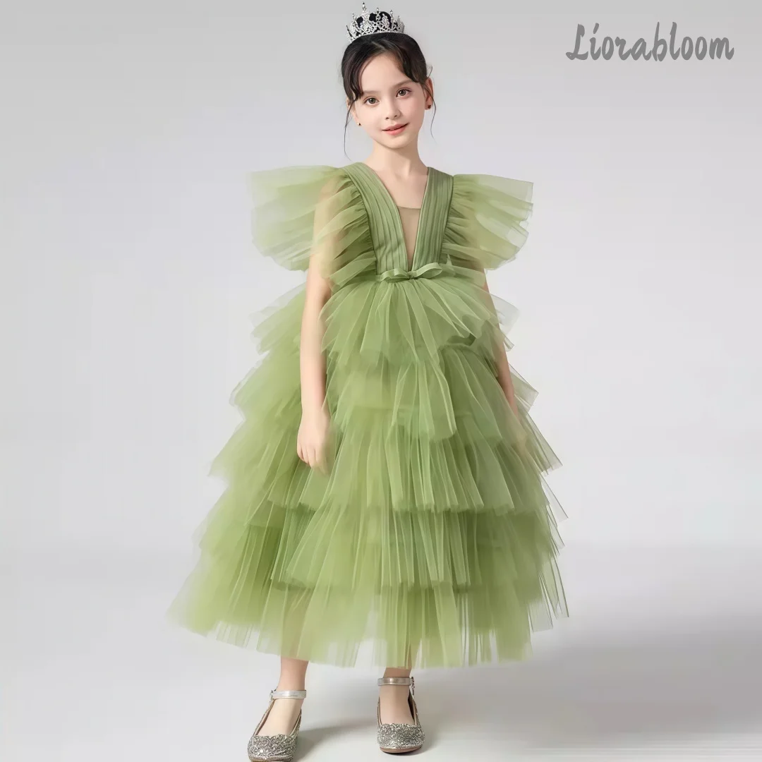 

Multicolor Tulle Flower Girl Dress Layered Dress Princess Style Flower Girl Gown Full Skirted Party Dress