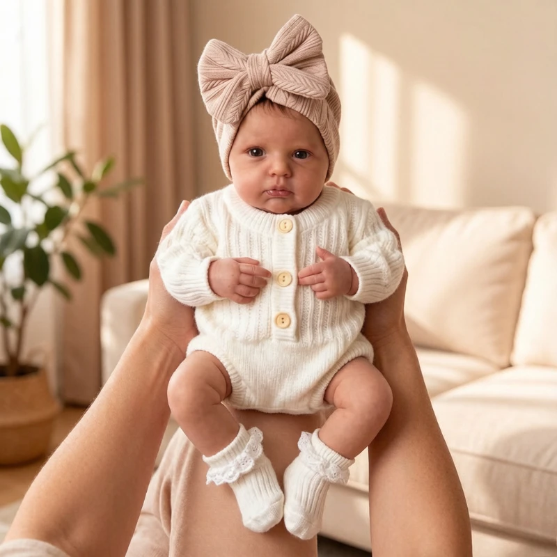 48CM  Silicone Reborn Baby Doll Cotton Body Lifelike Soft Touch Princess Bebe Awake Loulou