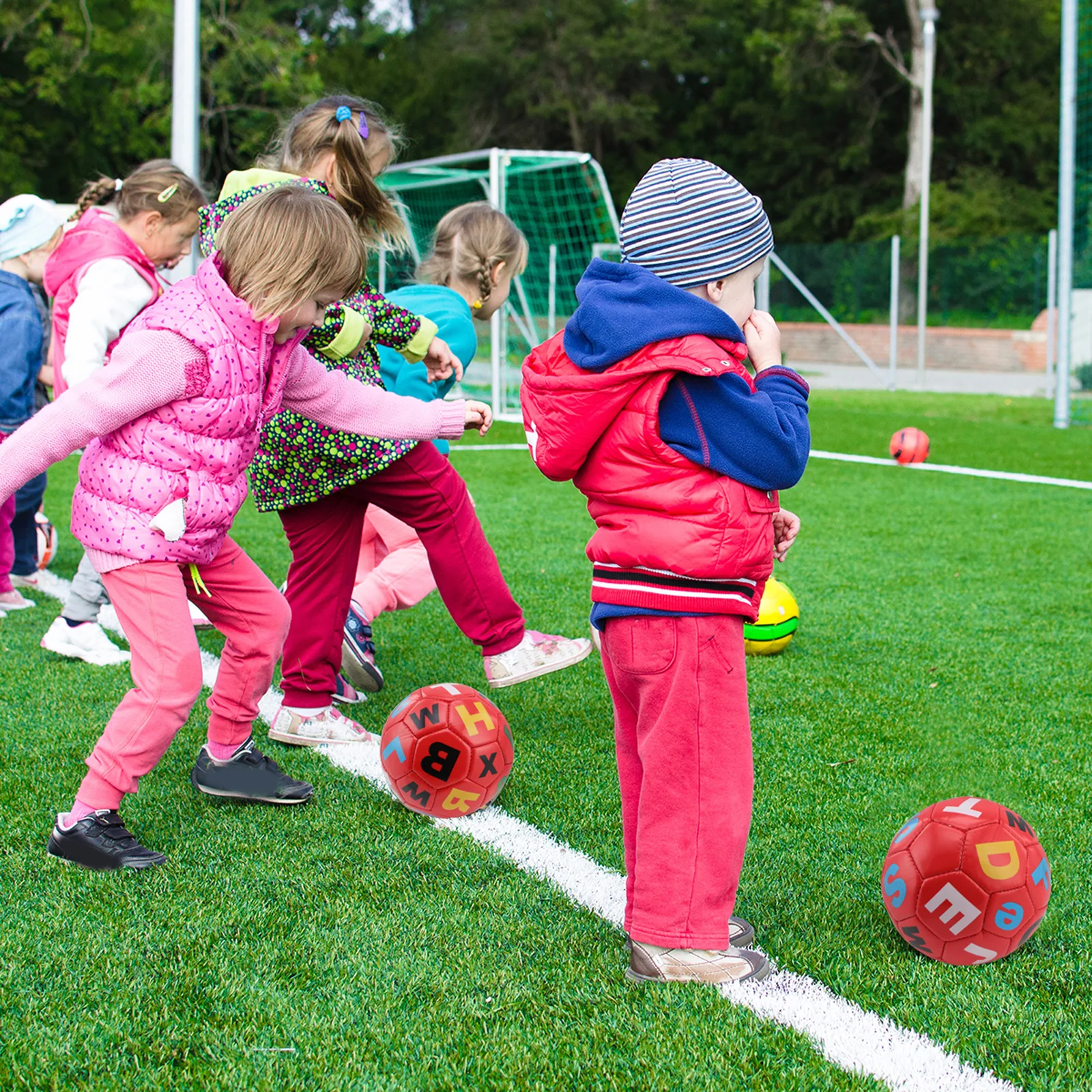 1pc piccola palla gonfiabile per bambini per attività all'aperto al coperto numeri con fondo rosso materiale premium elastico portatile facile