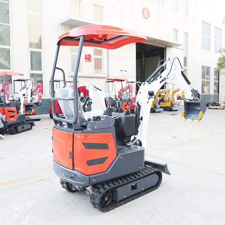 1.3t CE EPA Approved Factory Sale Miniexcavadora 1 Ton Hydraulic Rubber Crawler Tracked Backhoe Bucket Mini Digger Excavators