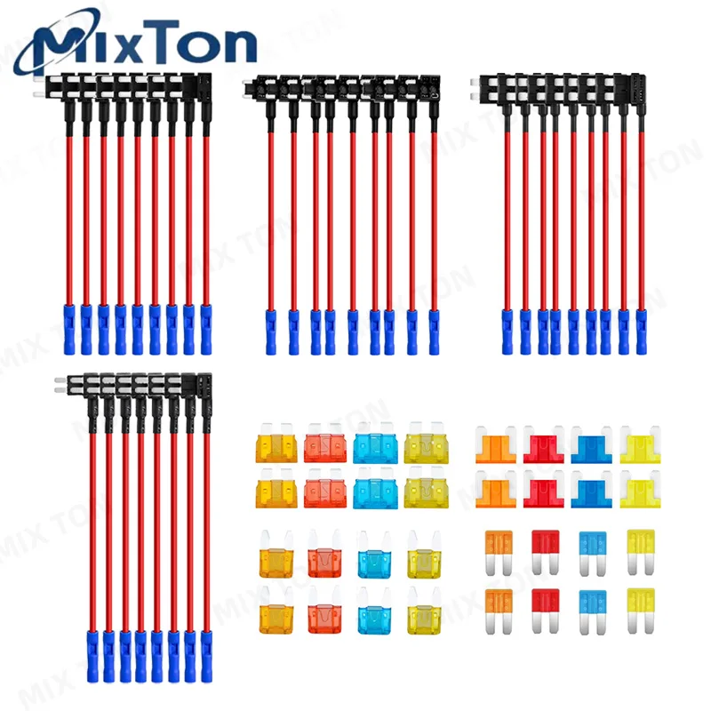 36PCS Small and Medium Mini Micro2 Standard Fuse ATT ATC ATM APM Automotive Circuit Adapter, Suitable for Cars, Trucks, and Ship