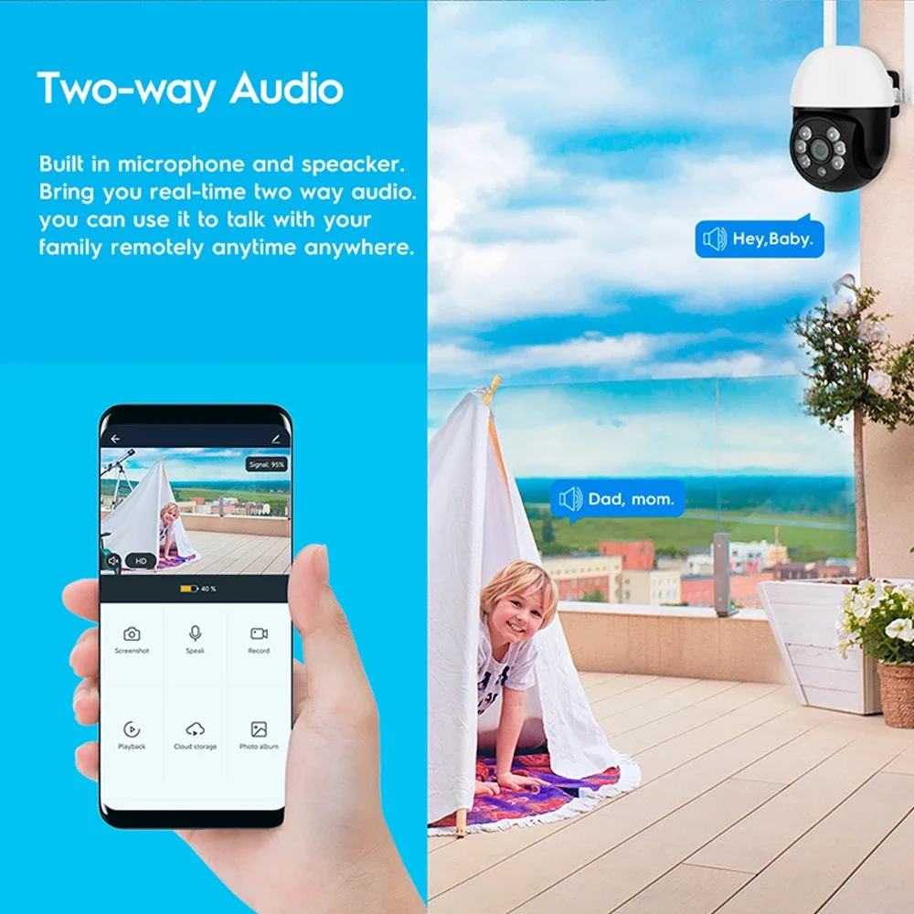 Tuya Mini Wifi Surveillance Camera 0.8 Inch Outdoor 1080P Infrared Night Vision Video Intercom CCTV Small Size IP Cam Smart Home