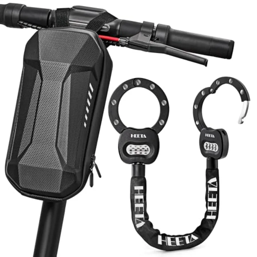

Electric Scooter Lock Anti Theft with Scooter Bag 4 Digit Combination Bike Chain Lock Heavy Duty Security Bicycle Lock Cable Ac