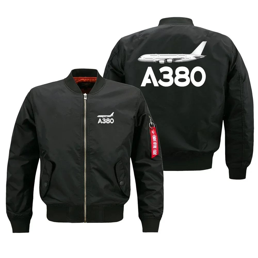

The A380 Flight Aviation Pilots Men Ma1 Bomber Jacket Military Outdoor Baseball Windproof Coats