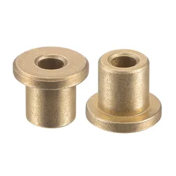 Uxcell 2pcs Flange Sleeve Bearings Inner Diameter 4/6/8/10mm Sintered Bronze Self-Lubricating Bushing