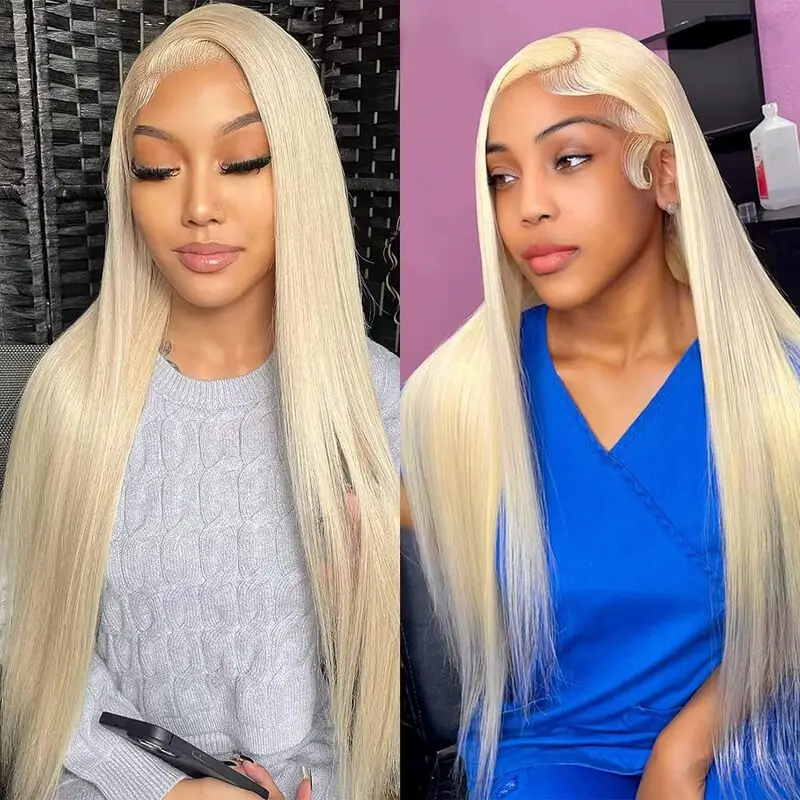 30 Inch Straight Blonde 613 Hd Lace Frontal Wig 13x6 Transparent Human Hair Wigs For Women 13x4 Lace Frontal Colored Wig image 3