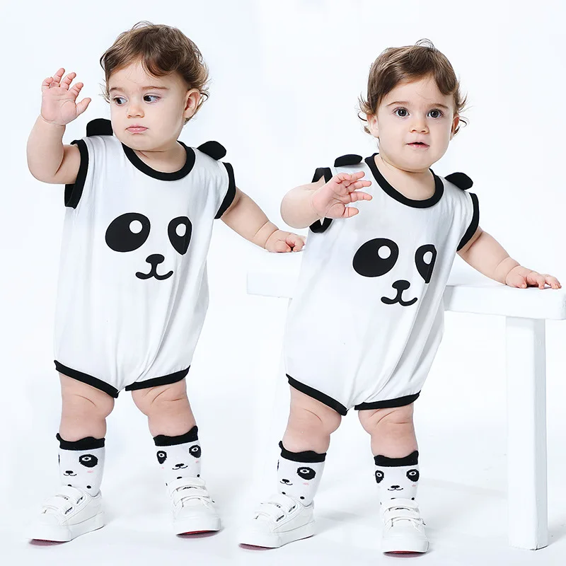 

Baby Boy Girl Bodysuit Clothes Newborn Rompers Cute Panda New Fashion Summer Toddler Jumpsuit Playsuit Infant Outfits Onesie