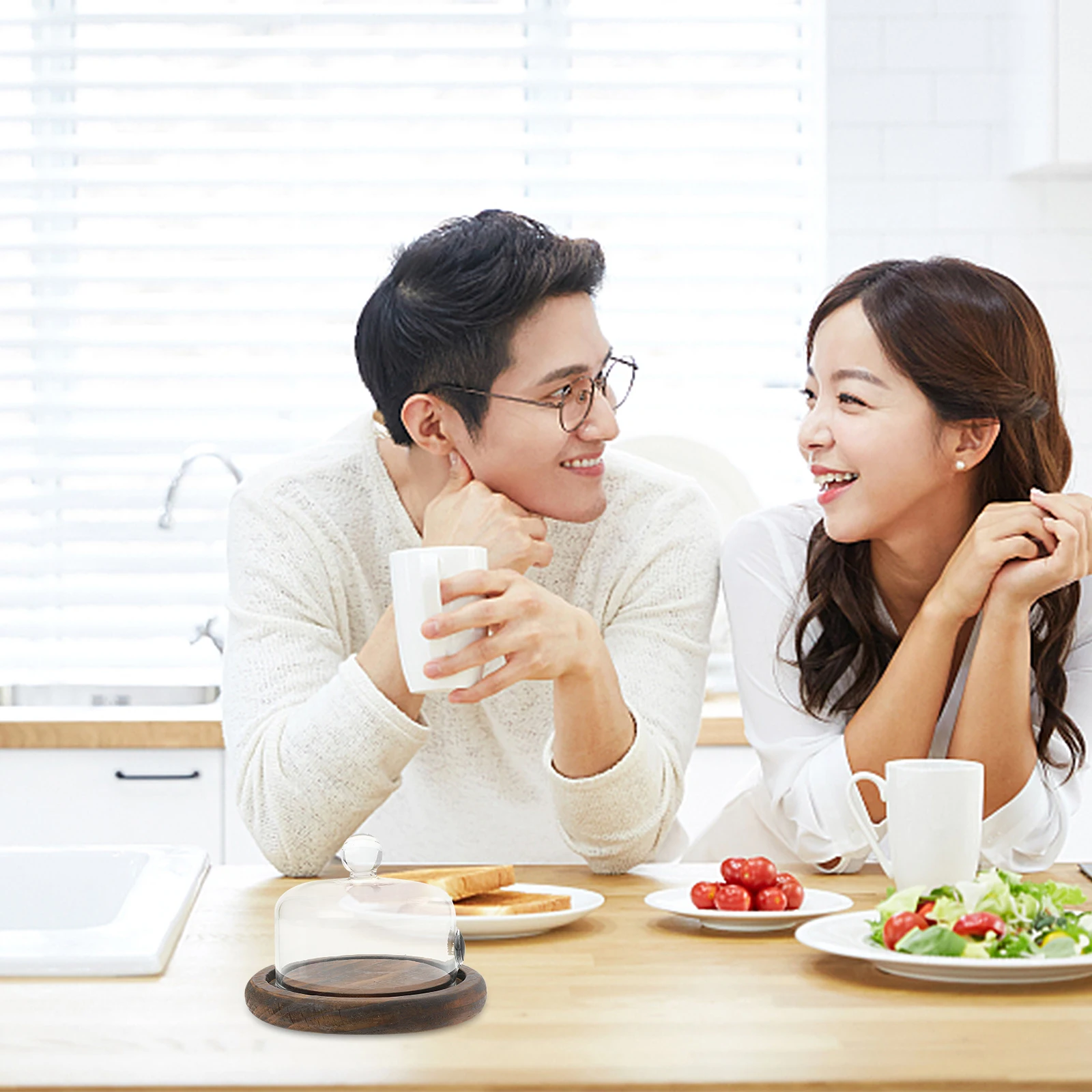 

Tableware Dessert Cover Smoke Proof Thick Glass Design Food Display Lid Kitchen Bar Accessories