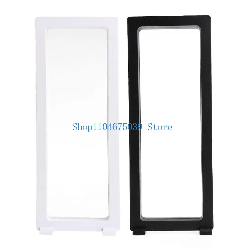 

5asd Floating Picture Frame Box Jewelry Display Stand Ring Pendant Holder