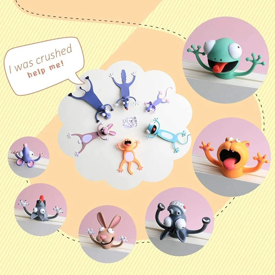 Cute Animal PVC Bookmarks - 3D Funny Reading Markers for School, Perfect Gift for Book Lovers & Students