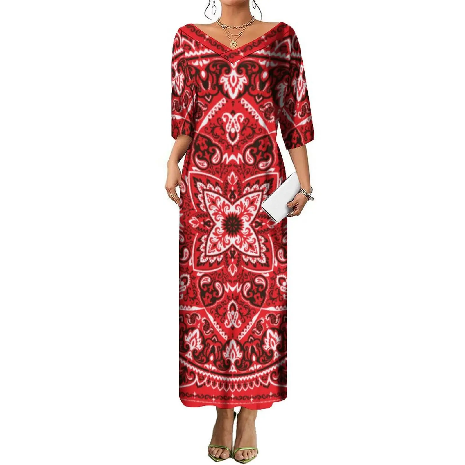 

High-Quality Comfortable And Soft Fabric Women'S Loose Casual Dress Bandana Custom Women'S Evening Dress Dress Pattern