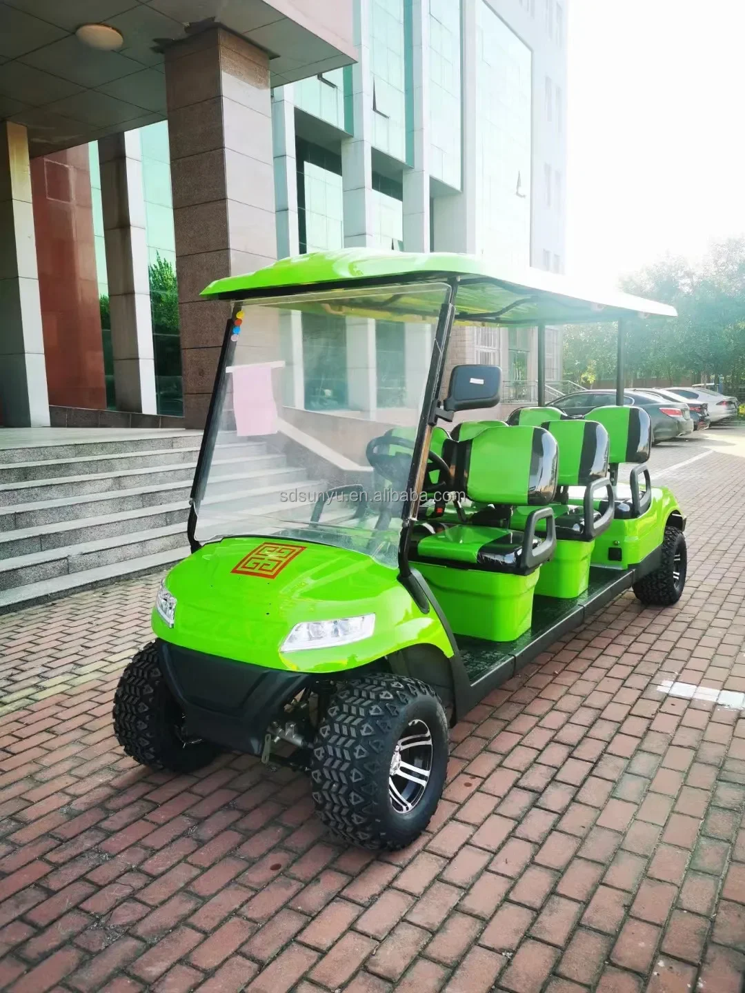 Carrito de golf eléctrico de 6 plazas, accesorio para club, Playa