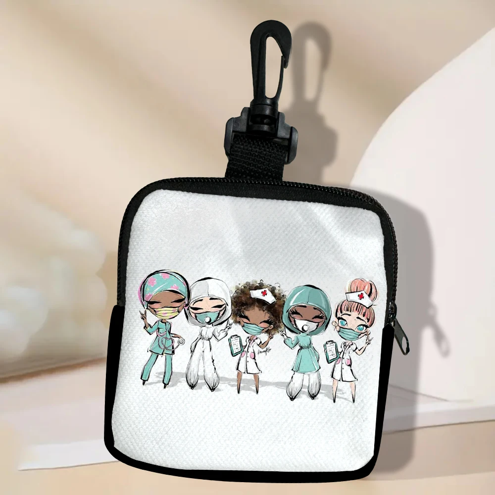 

Nurse Portable Coin Purse Handbag Women Wallet Zipper Clutch Gifts Mobile Phone Bag Ladies 7.2