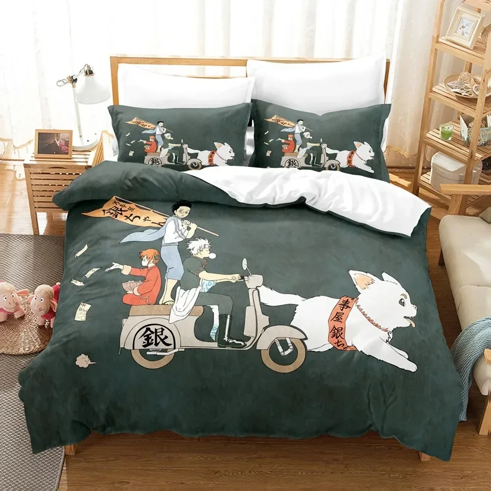 New 3D Print Anime Gintama Bedding Sets Duvet Cover Set With Pillowcase Twin Full Queen King Bedclothes Bed Linen Home Textiles
