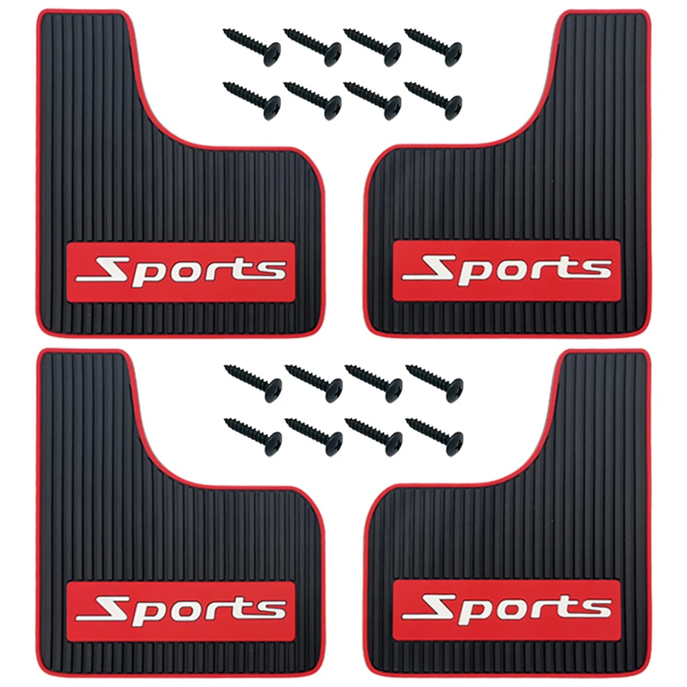 

​4PCS Car Mud Flaps Universal Rubber Mudguard Soft No Collision Front And Rear Fender Splash Guards Mud Flaps For Cars Practical
