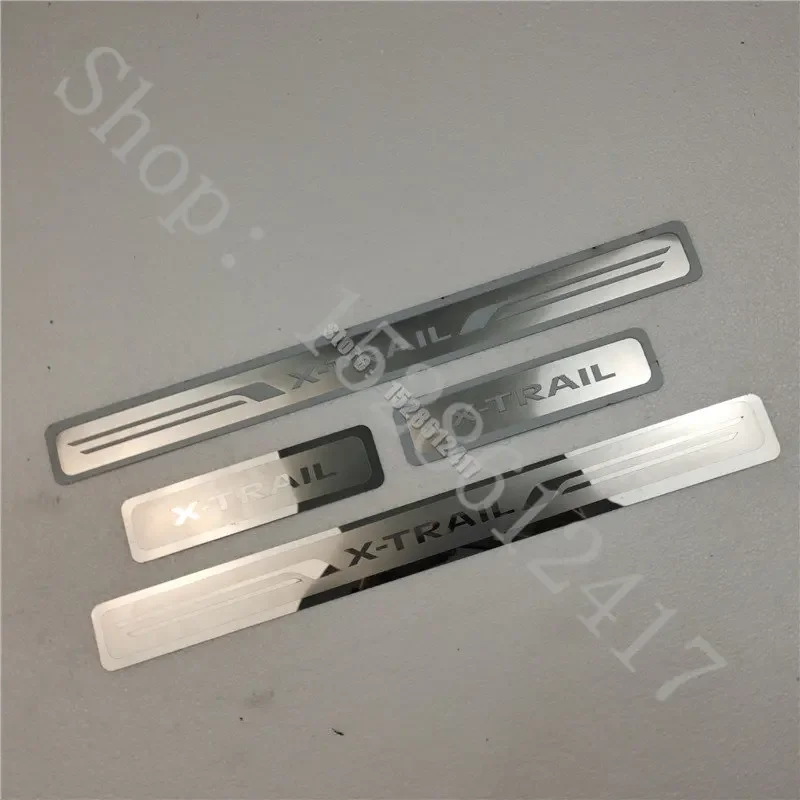 for Nissan X-Trail X Trail T33 Rogue 2021 2022-2024 Sticker Door Sill Scuff Plate Guards Threshold Pedal Trim Car Accessories