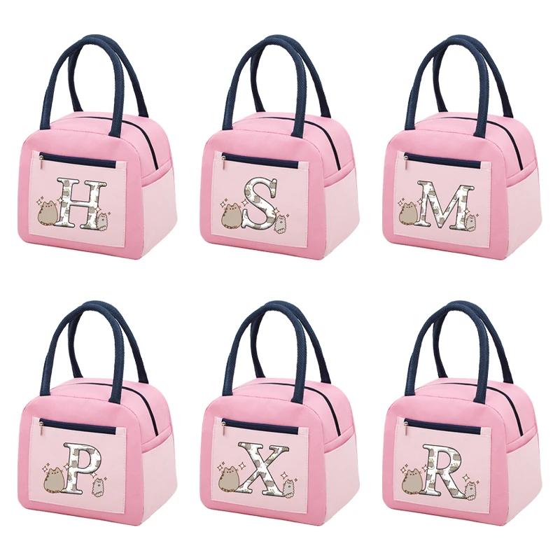 Pusheens Lunch Bag Anime Cartoon stampato scaldavivande borse Picnic portatile all\'aperto borsa di grande capacità forniture da cucina regali