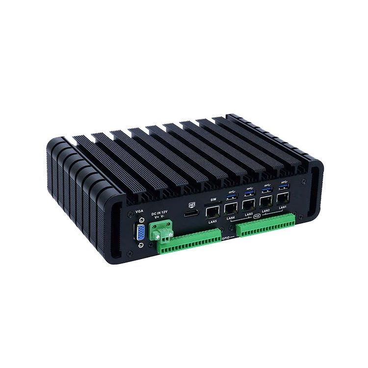 

Din Rail Fanless Pc 24v GPIO POEi211 Industrial Mini Computer I5 I7 Cpu with 32 Channel