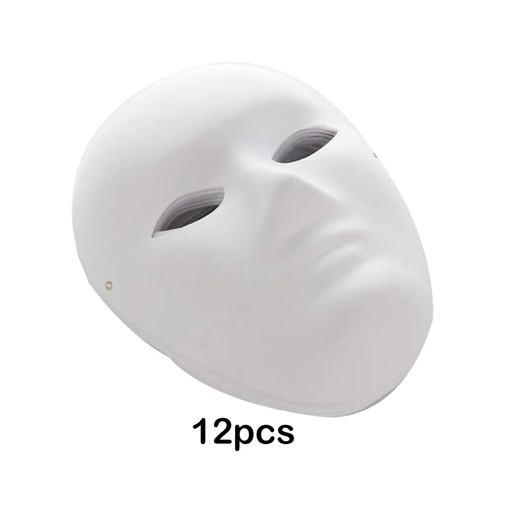 12pcs White Wide Applications Paper Mask For Various Occasions Masquerade Cosplay Mask Cosplay Masks