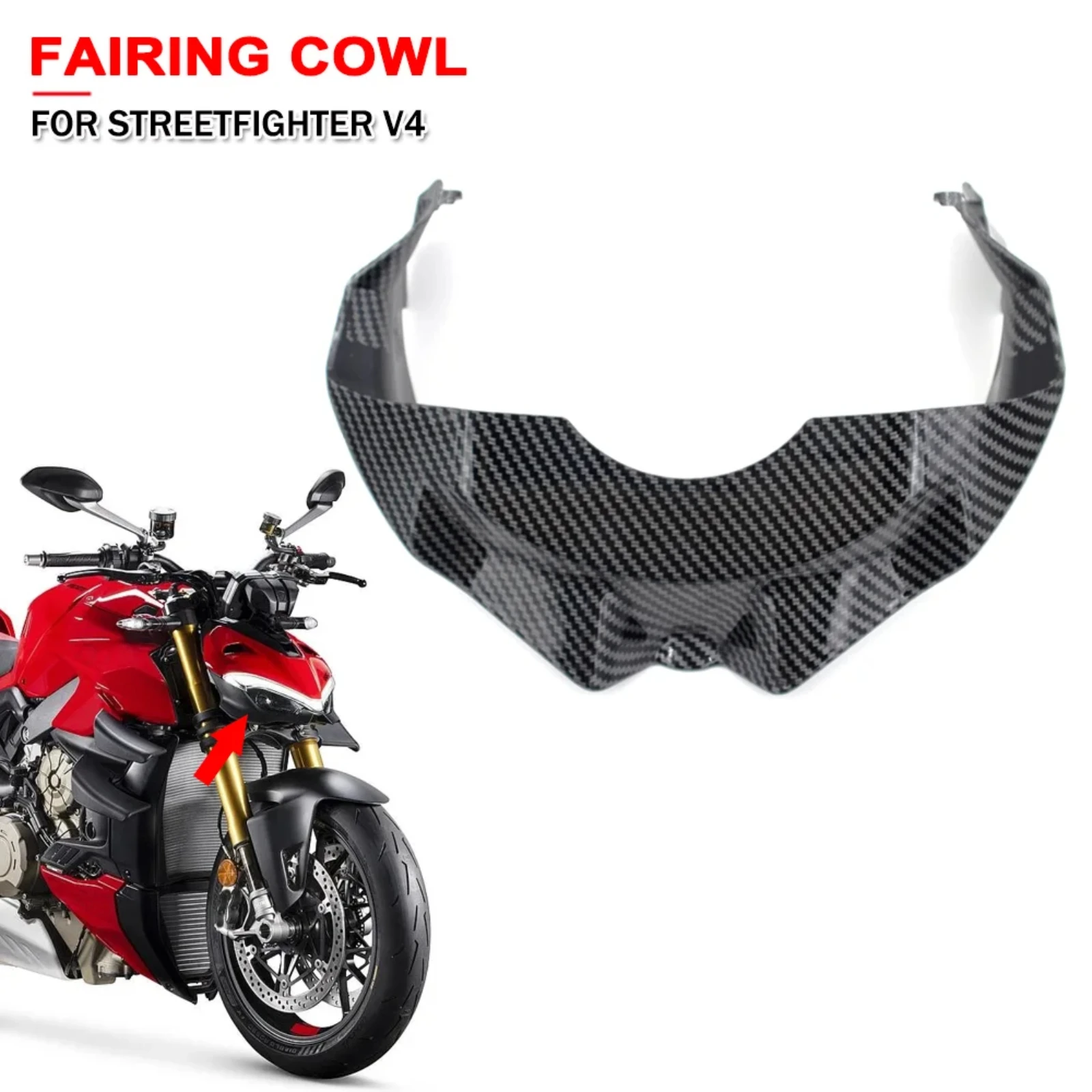 

Motorcycle Front Headlight For Ducati Streetfighter V4 V 4 2020 2021 2022 2023 Lower Surround Protector Head Light Fairing Cover
