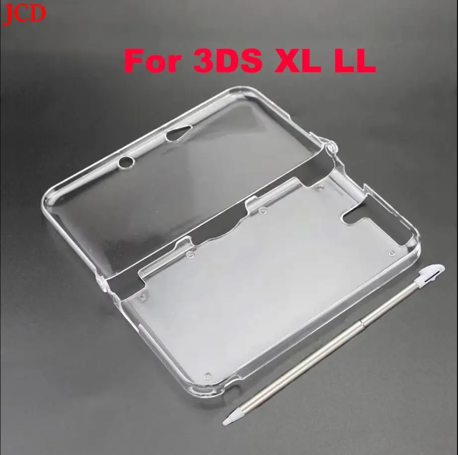 JCD بكميات كبيرة من البلاستيك الشفاف كريستال واقية هارد شل الجلد غطاء لجهاز نينتندو 3DS XL وحدة التحكم + 1 قطعة قلم ستايلس