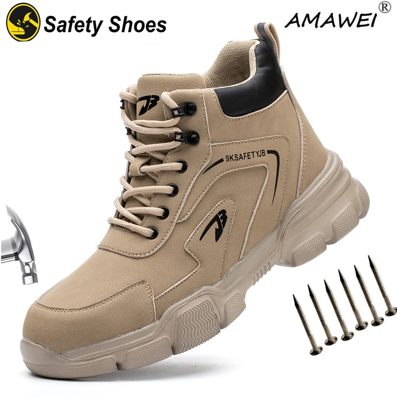 2024 Work Sneakers Men Indestructible Shoes Puncture-Proof Work Safety Shoes With Steel Toe Cap Male Security Protective Shoes